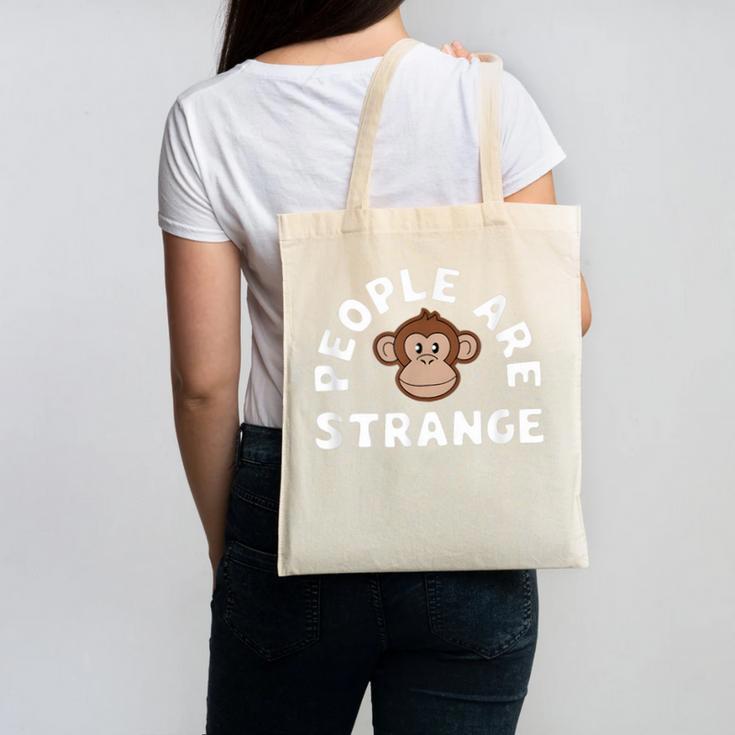 People Are Strange Monkey Introvert People Hater Canvas Tote Bag