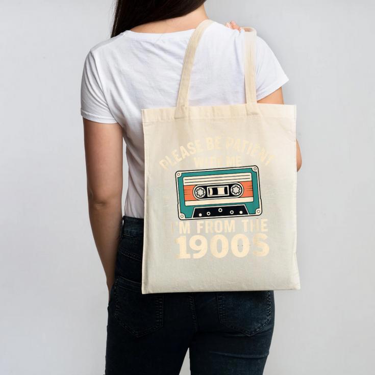 Please Patient I'm From The 1900s Retro Cassette Humor Canvas Tote Bag