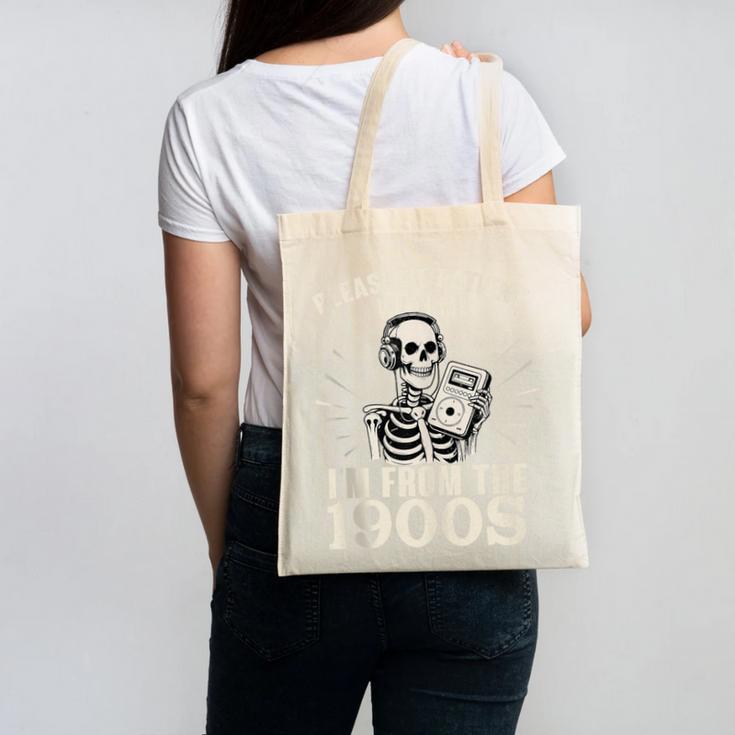Please Be Patient With Me I'm From The 1900s Skeleton Canvas Tote Bag