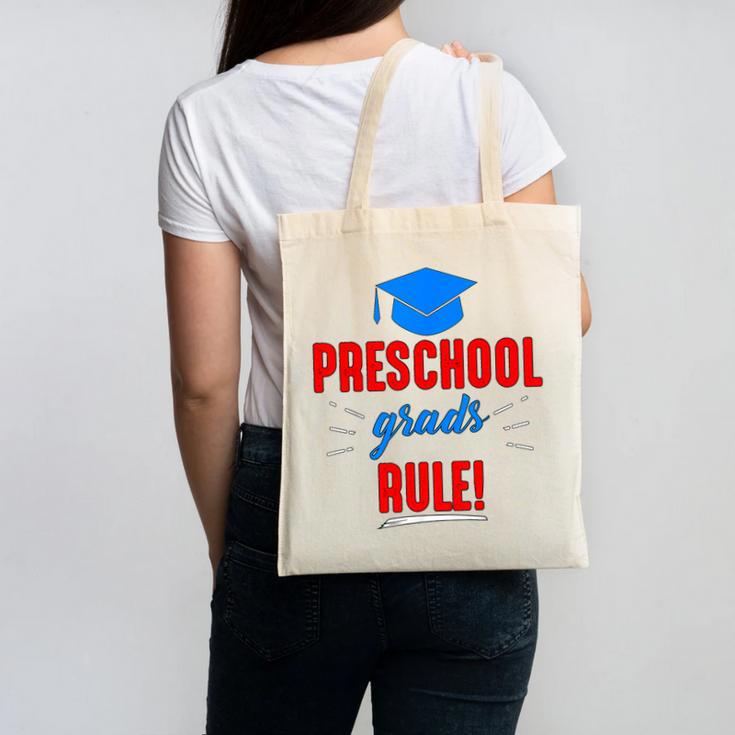 Preschooler Graduation Grad Cap Preschool Grads Rule Canvas Tote Bag