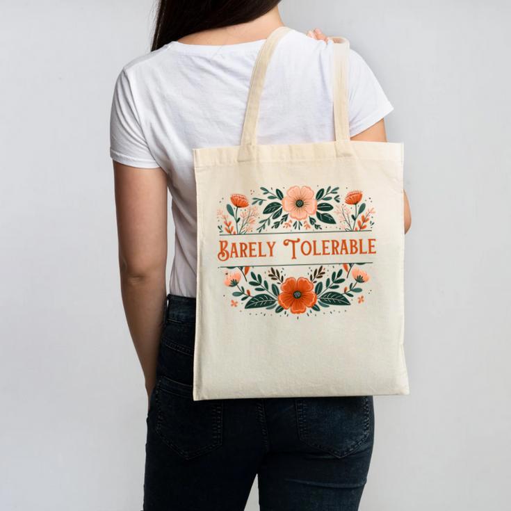 Pride And Prejudice Barely Tolerable Book Lover Bookish Canvas Tote Bag