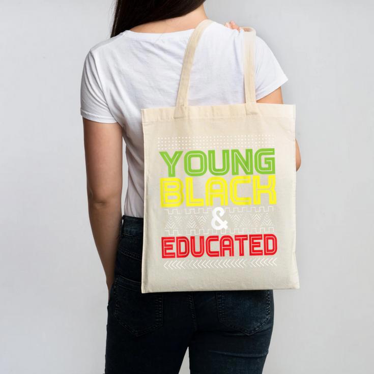 Proud African American Educated Graduation Canvas Tote Bag