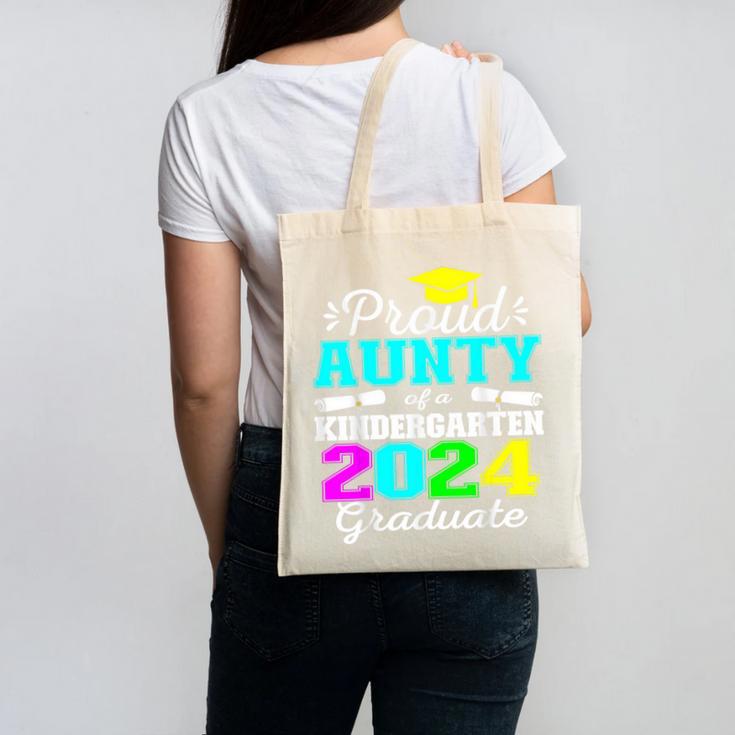 Proud Aunty Of Kindergarten Graduate 2024 Graduation Aunty Canvas Tote Bag
