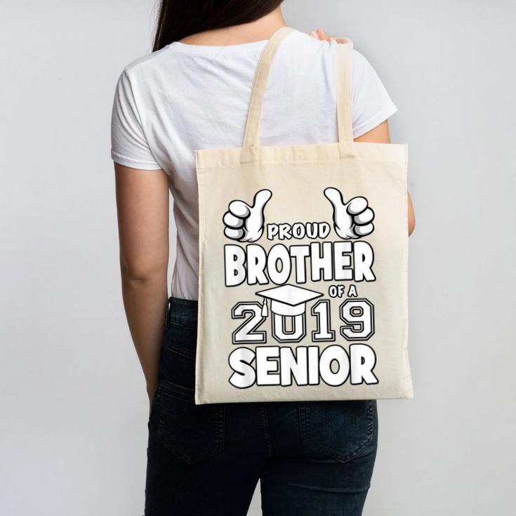Proud Brother Of A 2019 Senior School Graduation Shirt Canvas Tote Bag