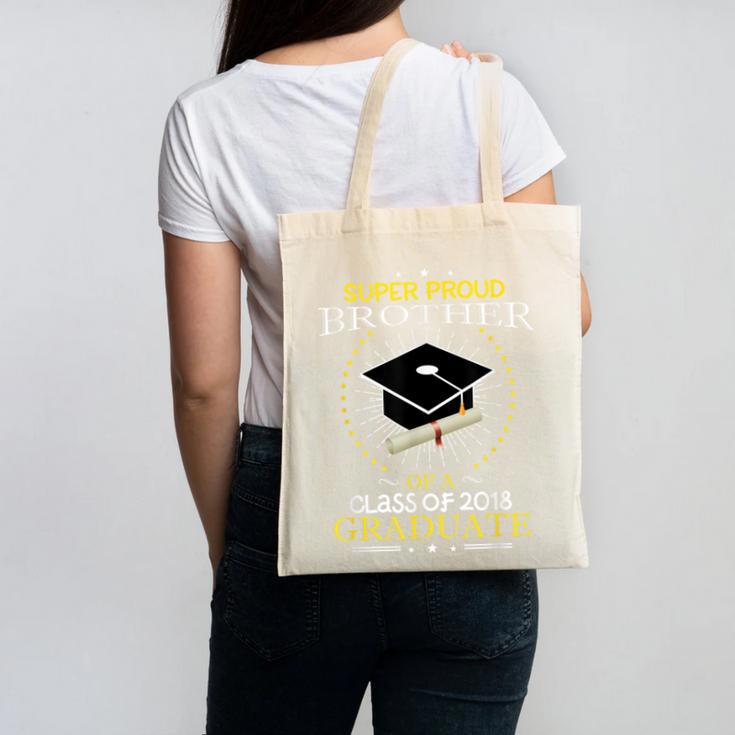 Proud Brother The Class Of 2018 Graduate Graduation T Shirt Canvas Tote Bag