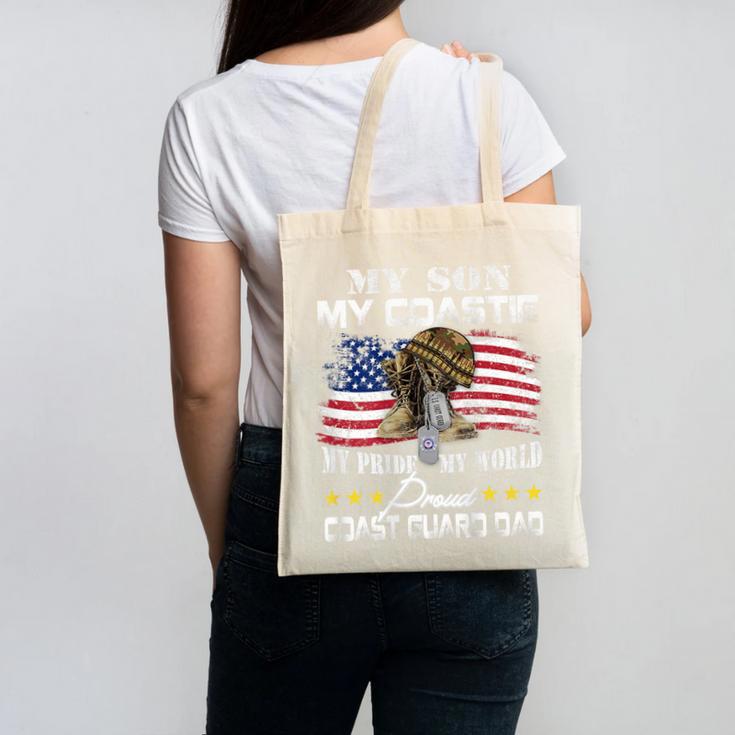 Proud Coast Guard Dad Coast Guard Graduation Dad Canvas Tote Bag