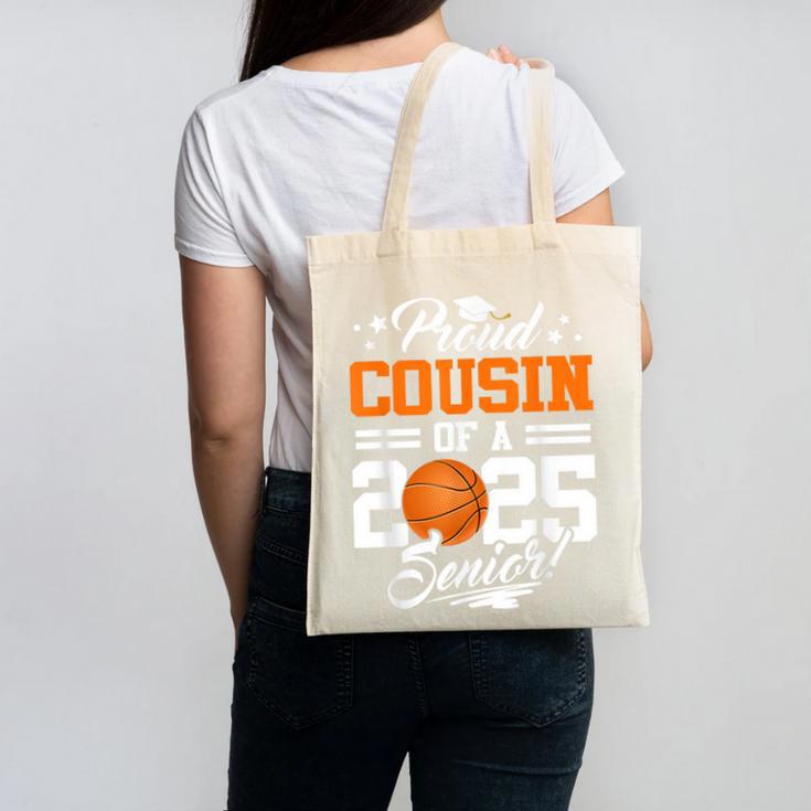 Proud Cousin Of A 2025 Senior Basketball Graduation Canvas Tote Bag