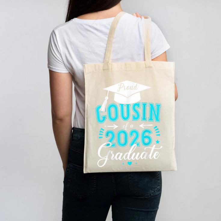 Proud Cousin Of a Class Of 2026 Graduate For Graduation Canvas Tote Bag
