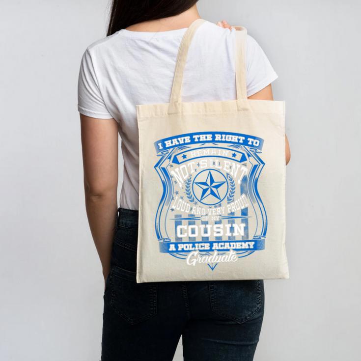 Proud Of Cousin Police Academy Graduation Shirt Canvas Tote Bag