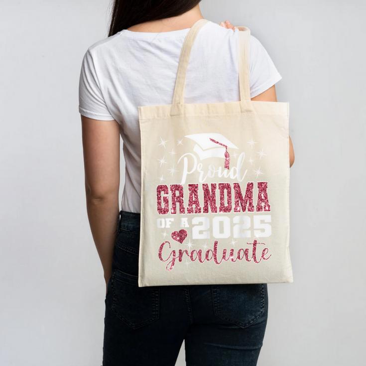 Proud Grandma Of 2025 College Graduate Family Graduation Canvas Tote Bag