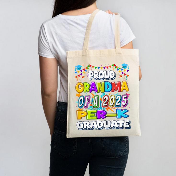 Proud GRANDMA Of a 2025 PRE-K Graduate -Graduation Canvas Tote Bag