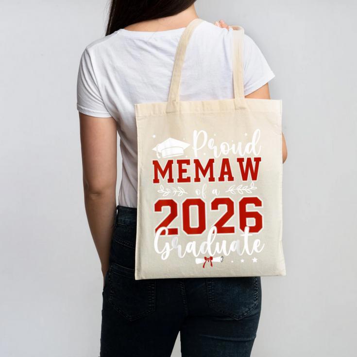 Proud Memaw Of a Class Of 2026 Graduate For Graduation Canvas Tote Bag
