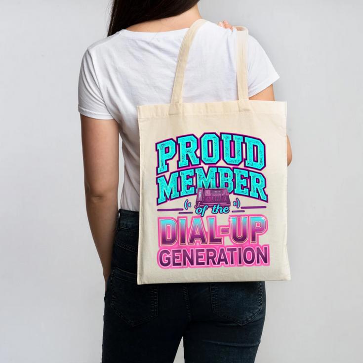 Proud Member Of The Dial Up Club Tech Nostalgia Top Canvas Tote Bag