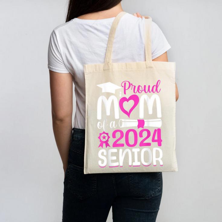 Proud Mom Of A 2024 Senior Graduation Canvas Tote Bag