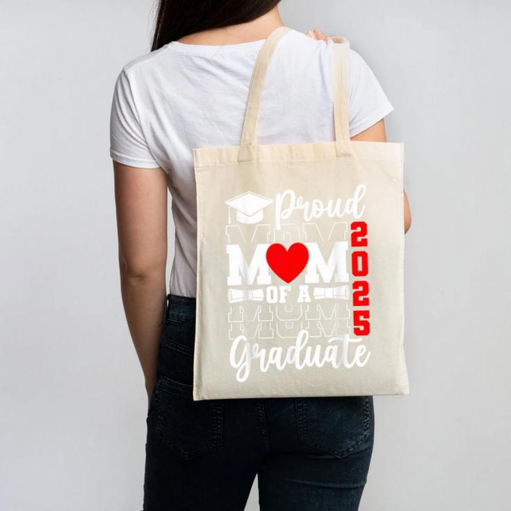 Proud Mom Of a Class Of 2025 Graduate Senior Mom Graduation Canvas Tote Bag