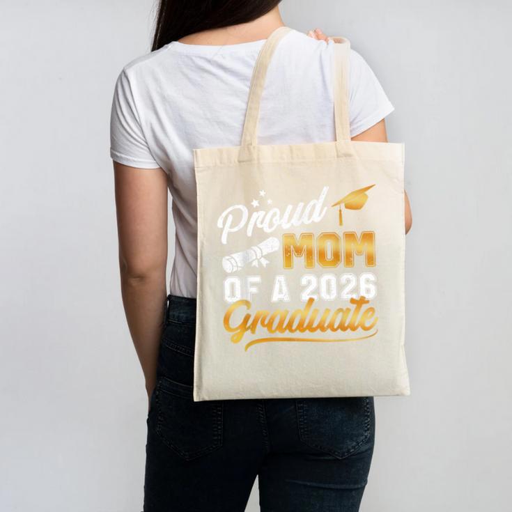 Proud Mom Of A Class Of 2026 Graduate Senior 2026 Graduation Canvas Tote Bag