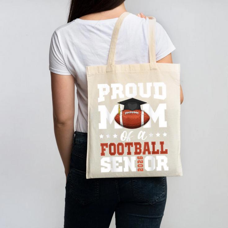 Proud Mom Of a Football Senior 2026 Graduation Gifts Canvas Tote Bag