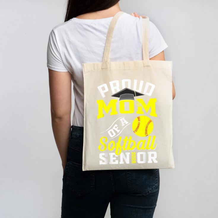 Proud Mom Of a Softball Senior Class Of 2026 Graduation Canvas Tote Bag