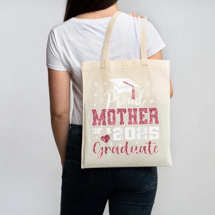 Proud Mother Of 2025 College Graduate Family Graduation Canvas Tote Bag