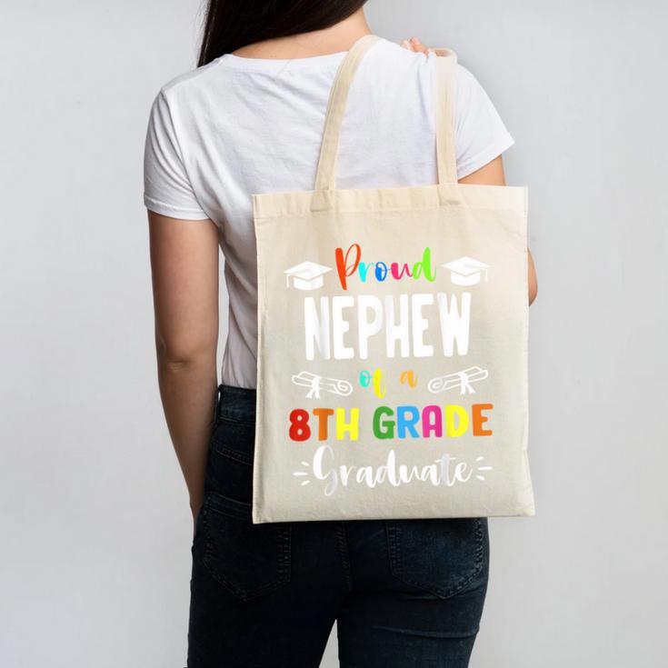 Proud NEPHEW Of A 8th Grade Graduate Graduation 2024 Class Canvas Tote Bag