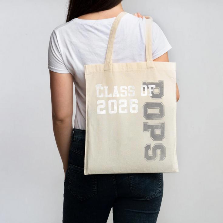 Proud Pops Of A 2026 Graduate Grad Senior Graduation Canvas Tote Bag