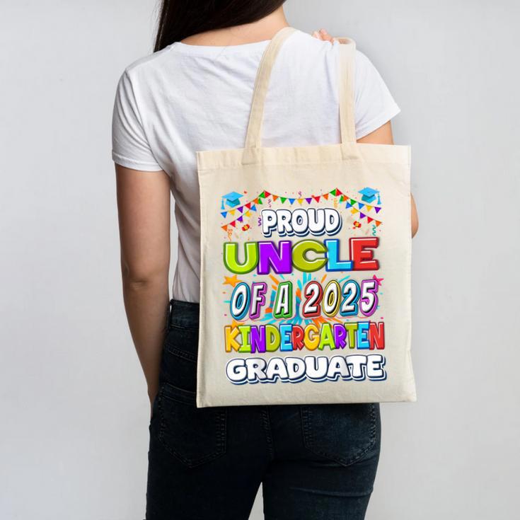 Proud UNCLE Of a 2025 Kindergarten Graduate Graduation Canvas Tote Bag