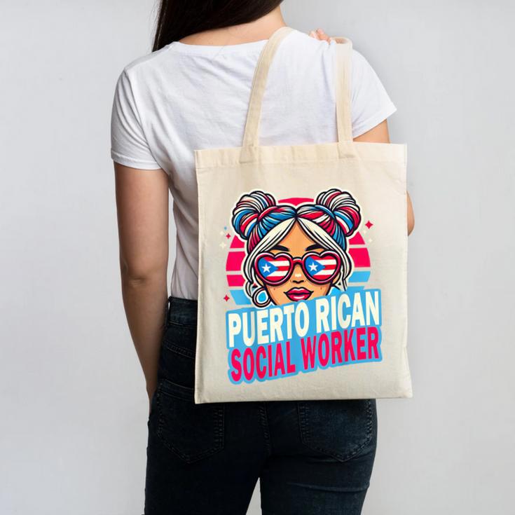 Puerto Rican Latina Social Worker MSW Masters Graduation Canvas Tote Bag