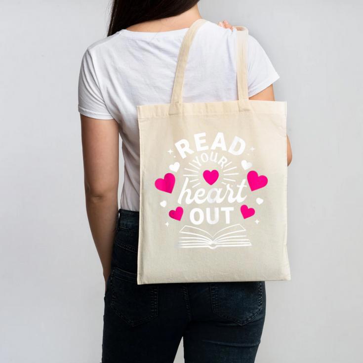 Read Your Heart Out Cute Teacher Women Book Lovers Canvas Tote Bag