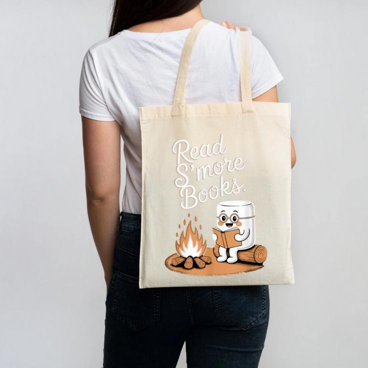 Read S'More Books Camping Outdoors Reading Campfire Smores Canvas Tote Bag