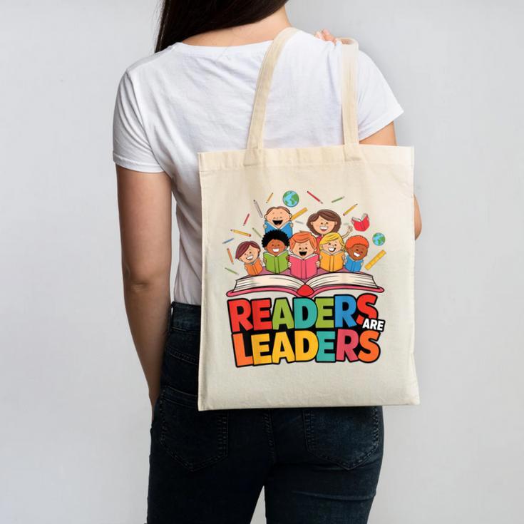 Readers Are Leaders Motivational Reading Book Quote Canvas Tote Bag