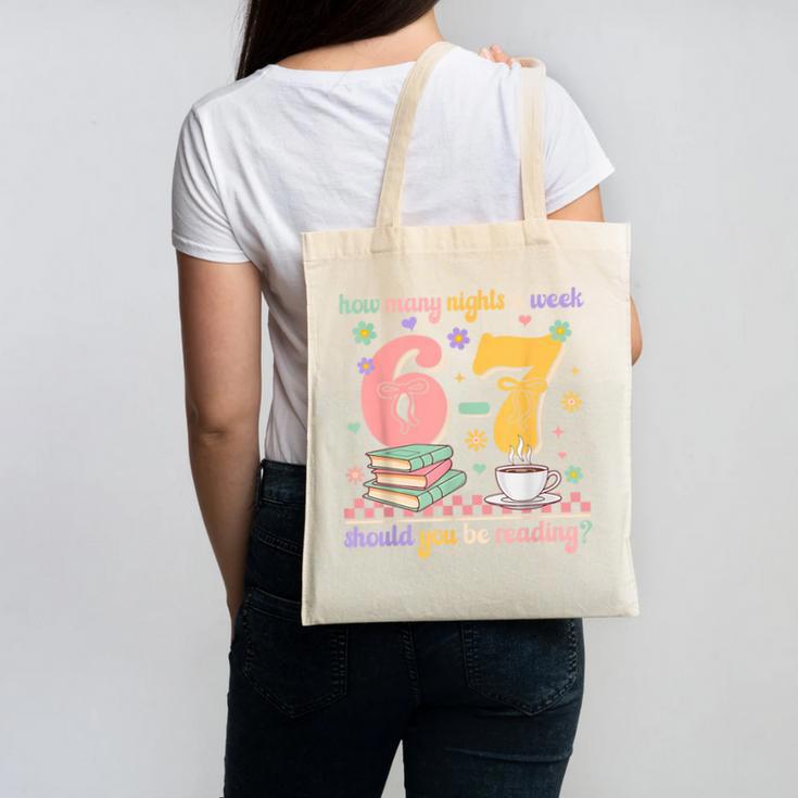 Reading 67 Teacher Six Seven Reading 6 7 Book Lover Canvas Tote Bag