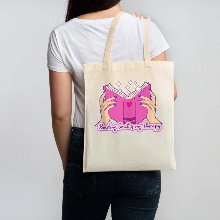 Reading Smut Is My Therapy Romance Book Reader Humor Canvas Tote Bag