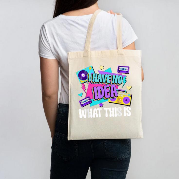 Retro 80s Style 90s Pop Fashion Nostalgia Eighties Music Canvas Tote Bag
