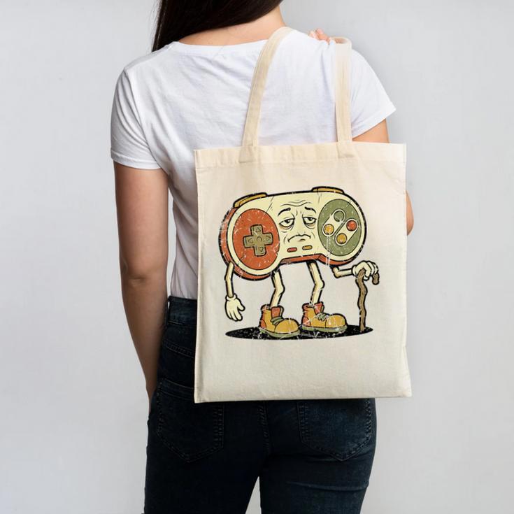 Retro Gamer 80s 90s Gaming Nostalgia Video Game Men Canvas Tote Bag