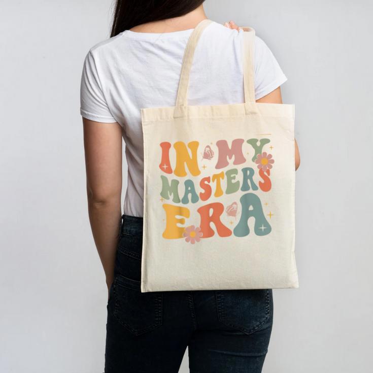 Retro Groovy In My Master's Degree Era Graduation Master Canvas Tote Bag