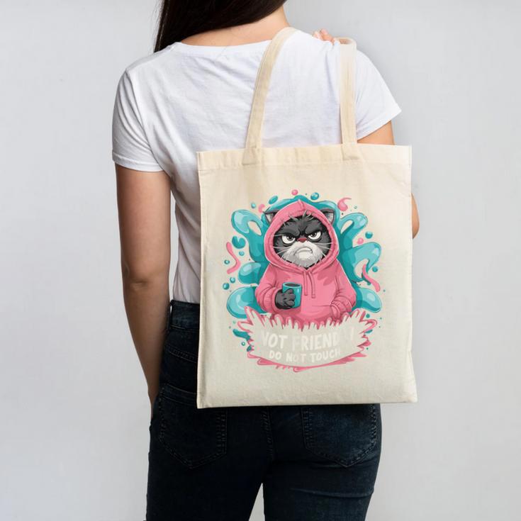 Sarcastic Loner Introvert Clothing Not Friendly Do Not Touch Small Canvas Tote Bag