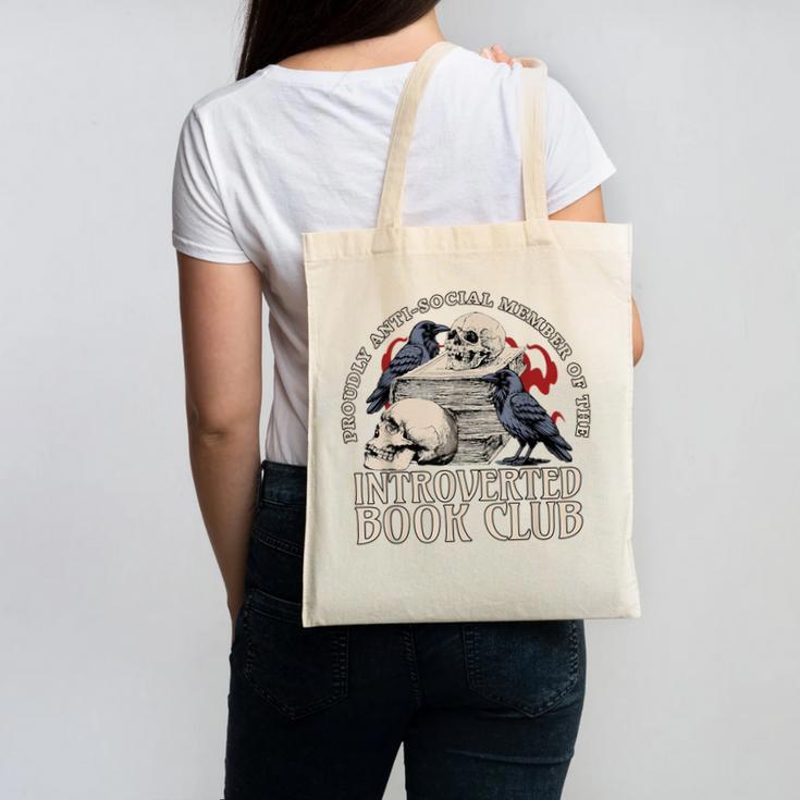 Sarcastic Proud Anti Social Member Of Introverted Book Club Canvas Tote Bag