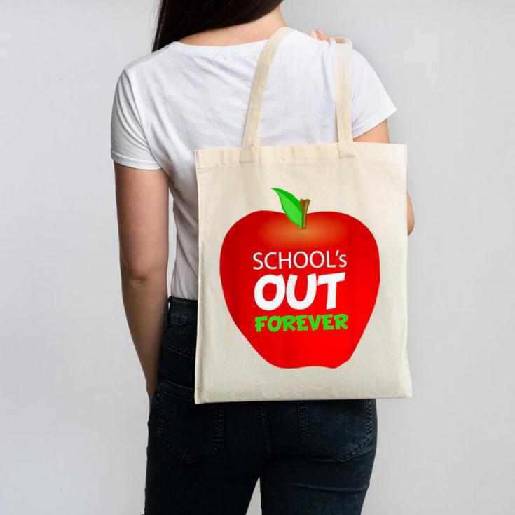 School Is Out Forever Graduation Humor Canvas Tote Bag