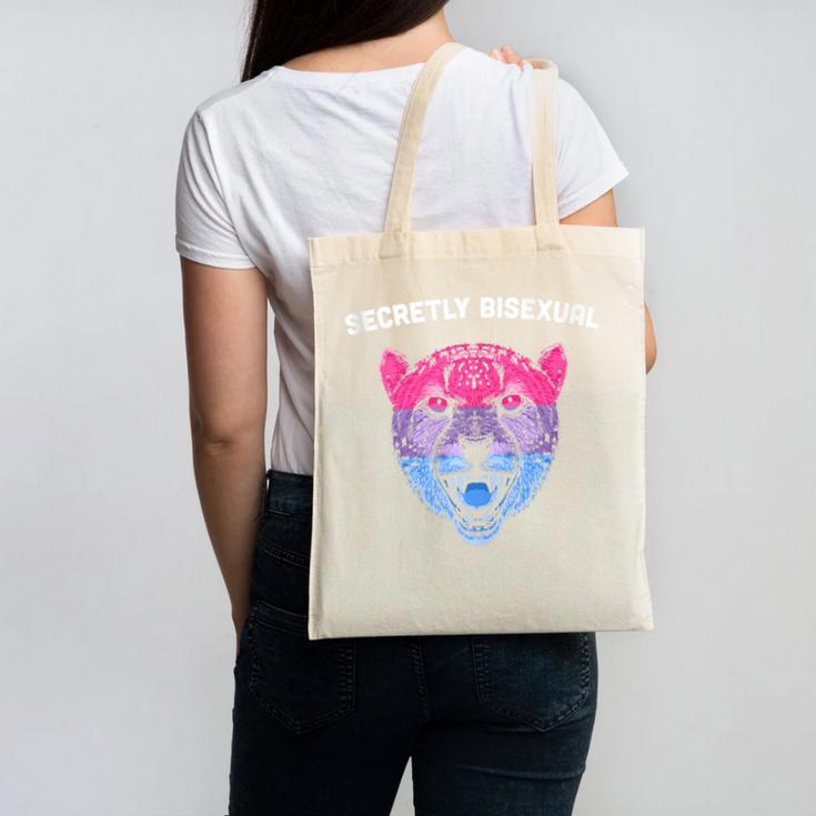 Secretly Bisexual Bi Introvert Bi Pride Antisocial LGBTQ Canvas Tote Bag
