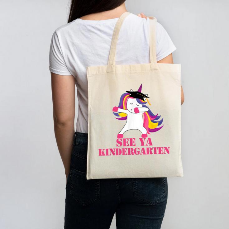 See Ya Kindergarten DABBING Unicorn Graduation Meme Canvas Tote Bag