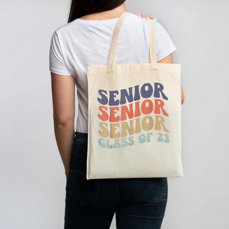 SENIOR 2023 Retro Class Of 2023 Seniors Graduation 23 Hippie Canvas Tote Bag