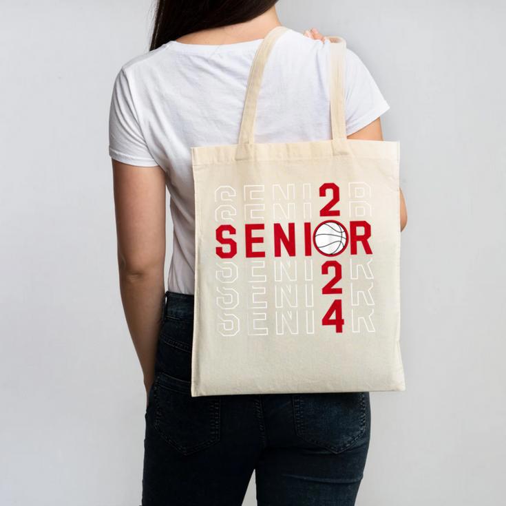 Senior Class Of 2024 Graduation 2024 Maroon Basketball Canvas Tote Bag