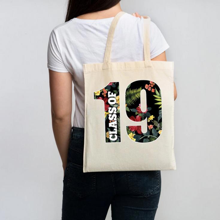 Senior Floral Class Of 2019 Shirt Graduation Idea Canvas Tote Bag