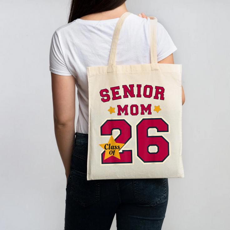 Senior Mom 2026 Proud Senior Mom Class Of 26 For Graduation Canvas Tote Bag