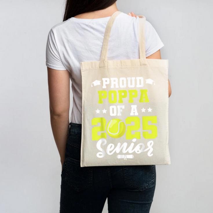 Senior Poppa 2025 Tennis Class Of 2025 Graduation Canvas Tote Bag