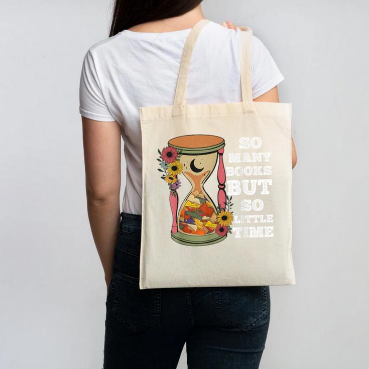So Many Books But So Little Time Tee For Bookworms Readers Canvas Tote Bag