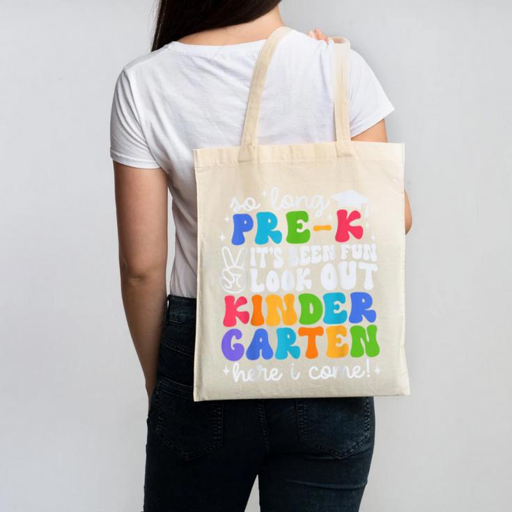 So Long Pre K Graduation Kindergarten Here I Come Kids 2024 Canvas Tote Bag