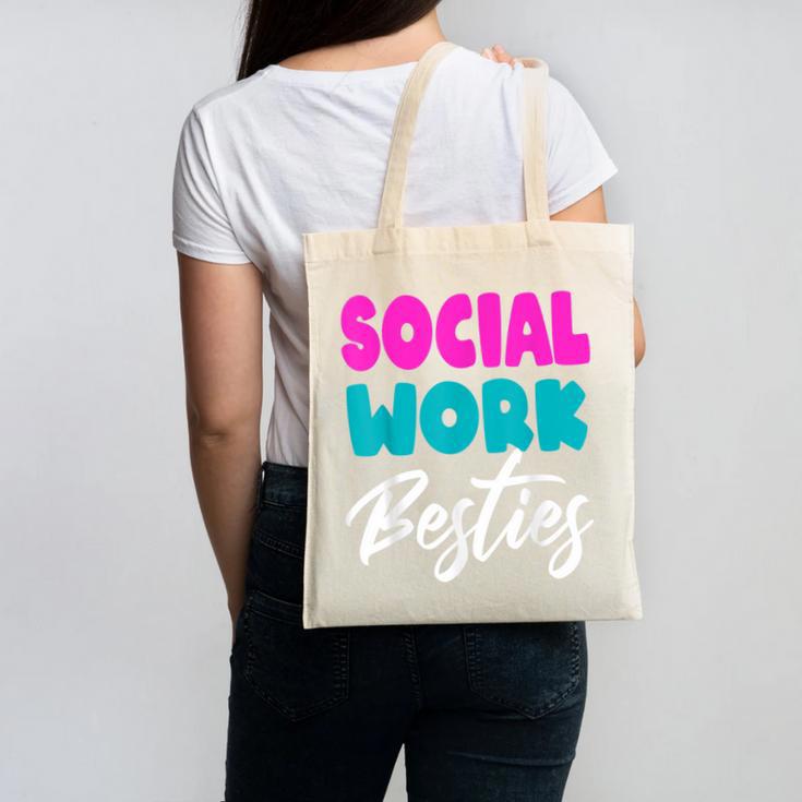 Social Worker Work Coworkers Best Friend Graduation MSW Canvas Tote Bag