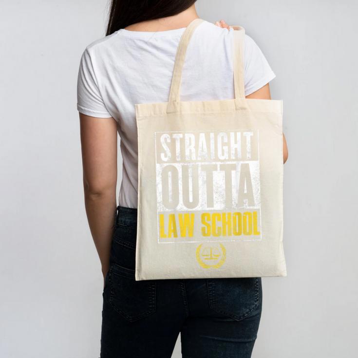 Straight Outta Law School Graduation Tshirt Law School Canvas Tote Bag