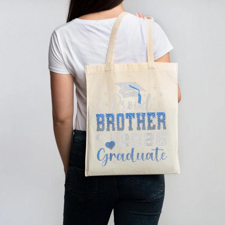 Super Proud Brother Of 2026 Graduate Graduation Family Canvas Tote Bag